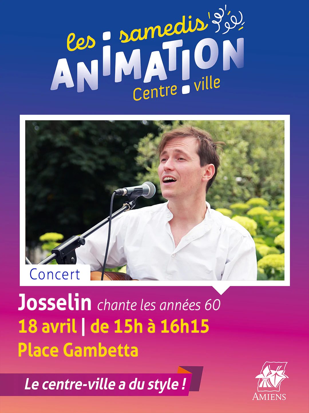 Concert - CHANSONS FRANÇAISES AVEC JOSSELIN