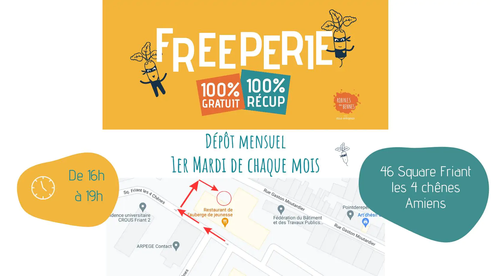 Permanence mensuelle Robin.e.s des Bennes