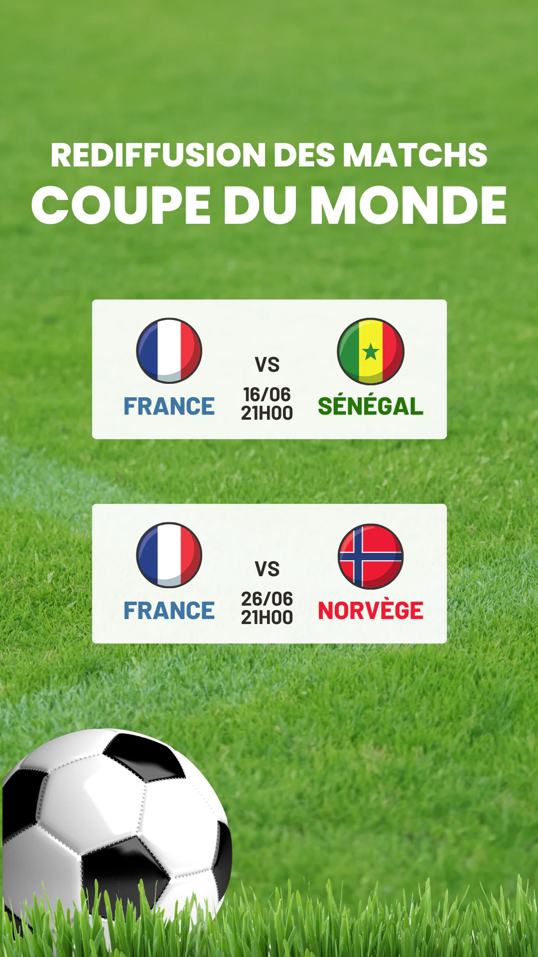 Rediffusion Coupe du Monde