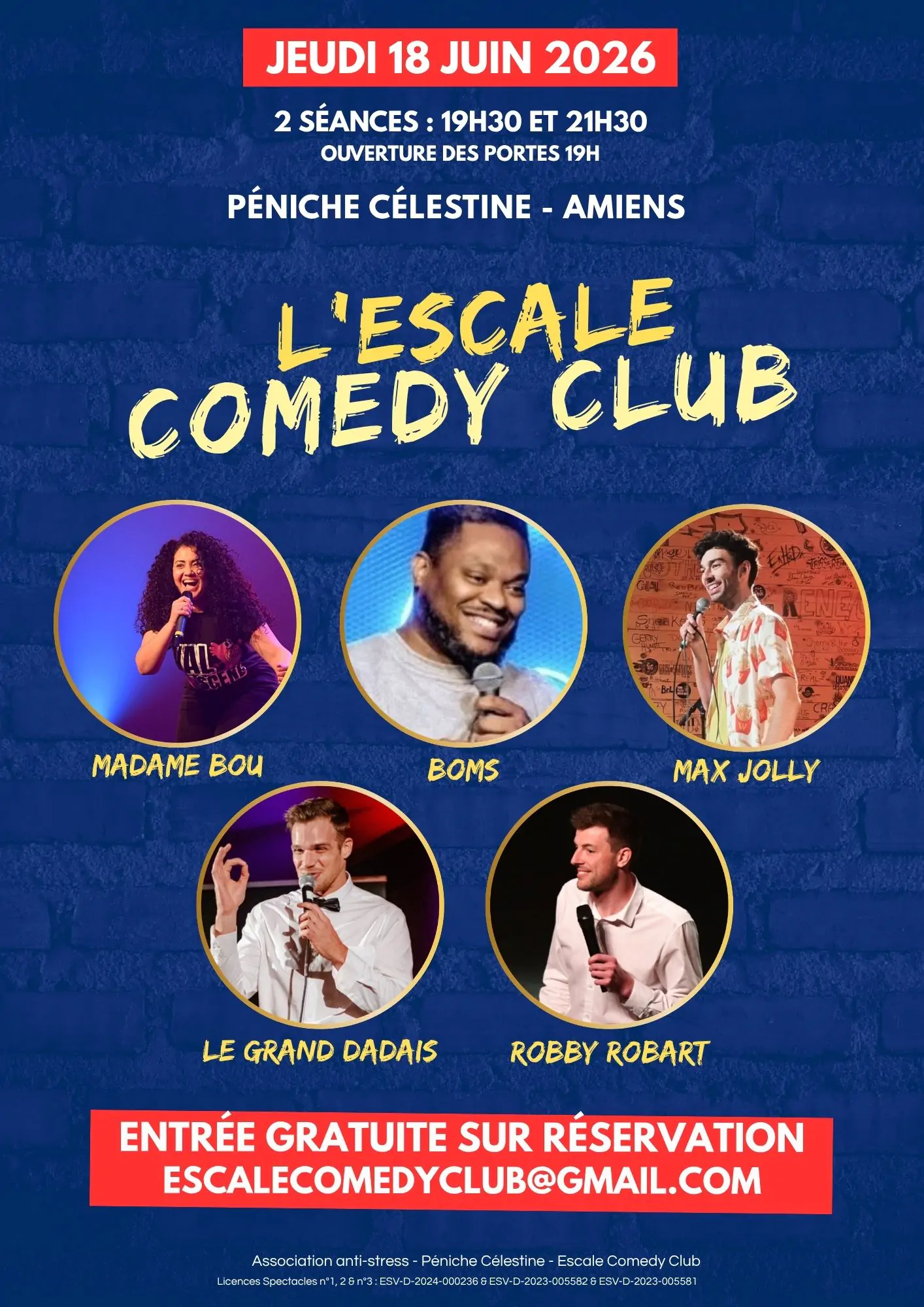 L'Escale Comedy Club embarque à Amiens !