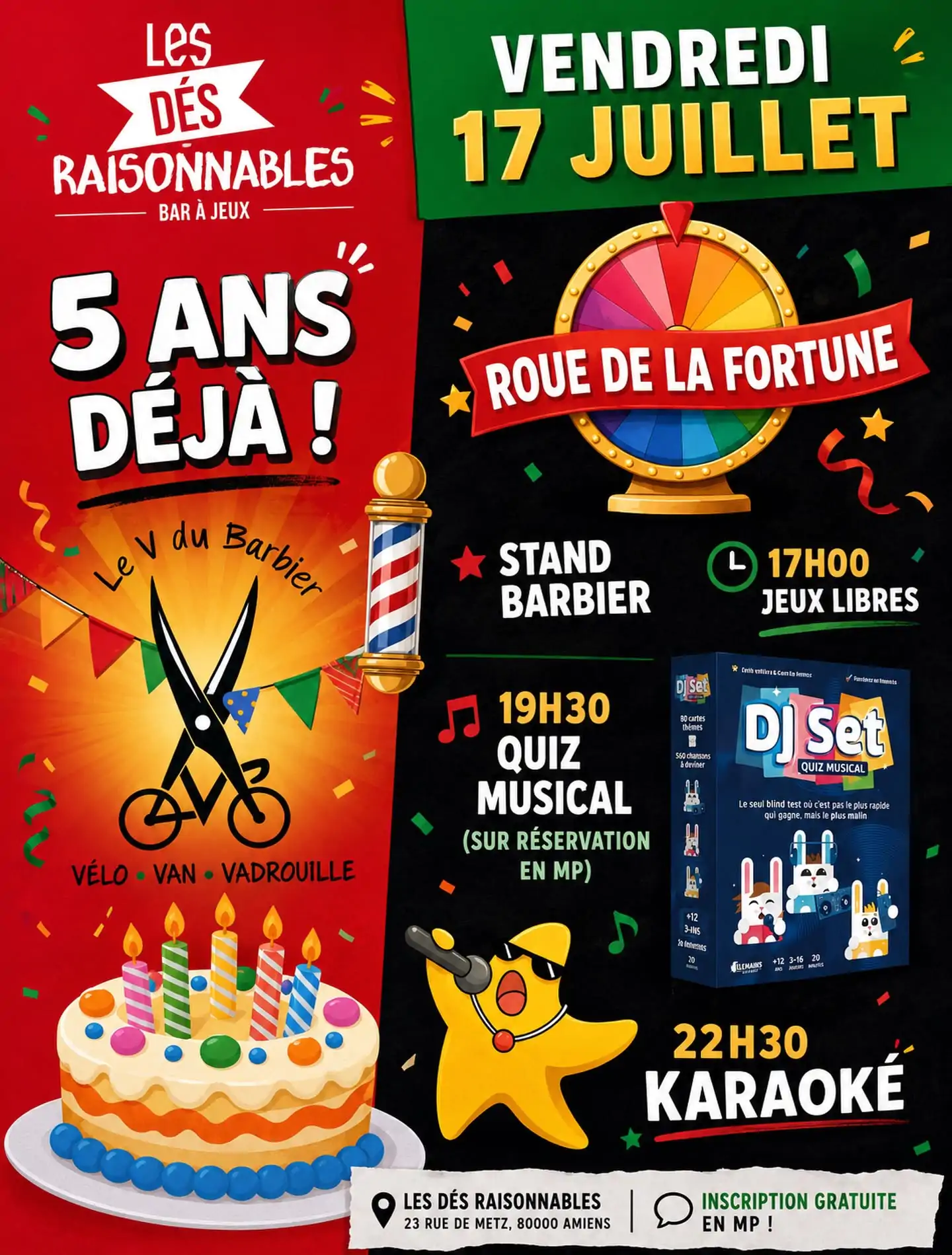 Les 5 ans des Dés Raisonnables