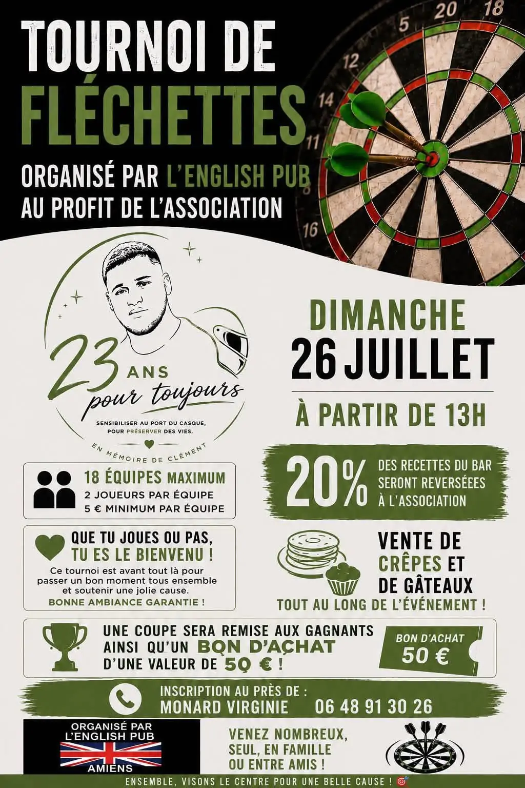Tournoi de fléchettes en mémoire de Clément