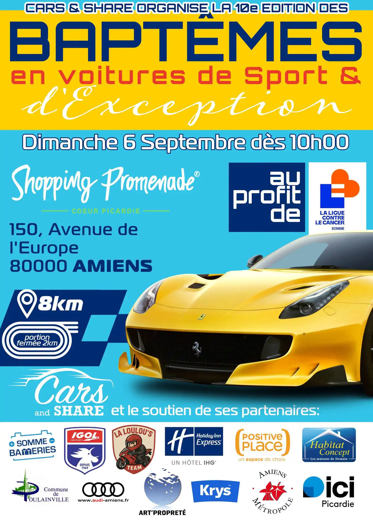 Baptêmes Cars and Share au profit de la Ligue contre le cancer