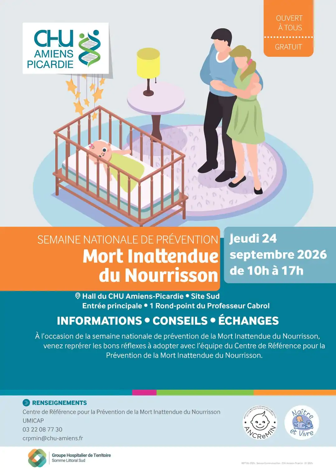 Semaine Nationale de Prévention : Mort Inattendue du Nourrisson
