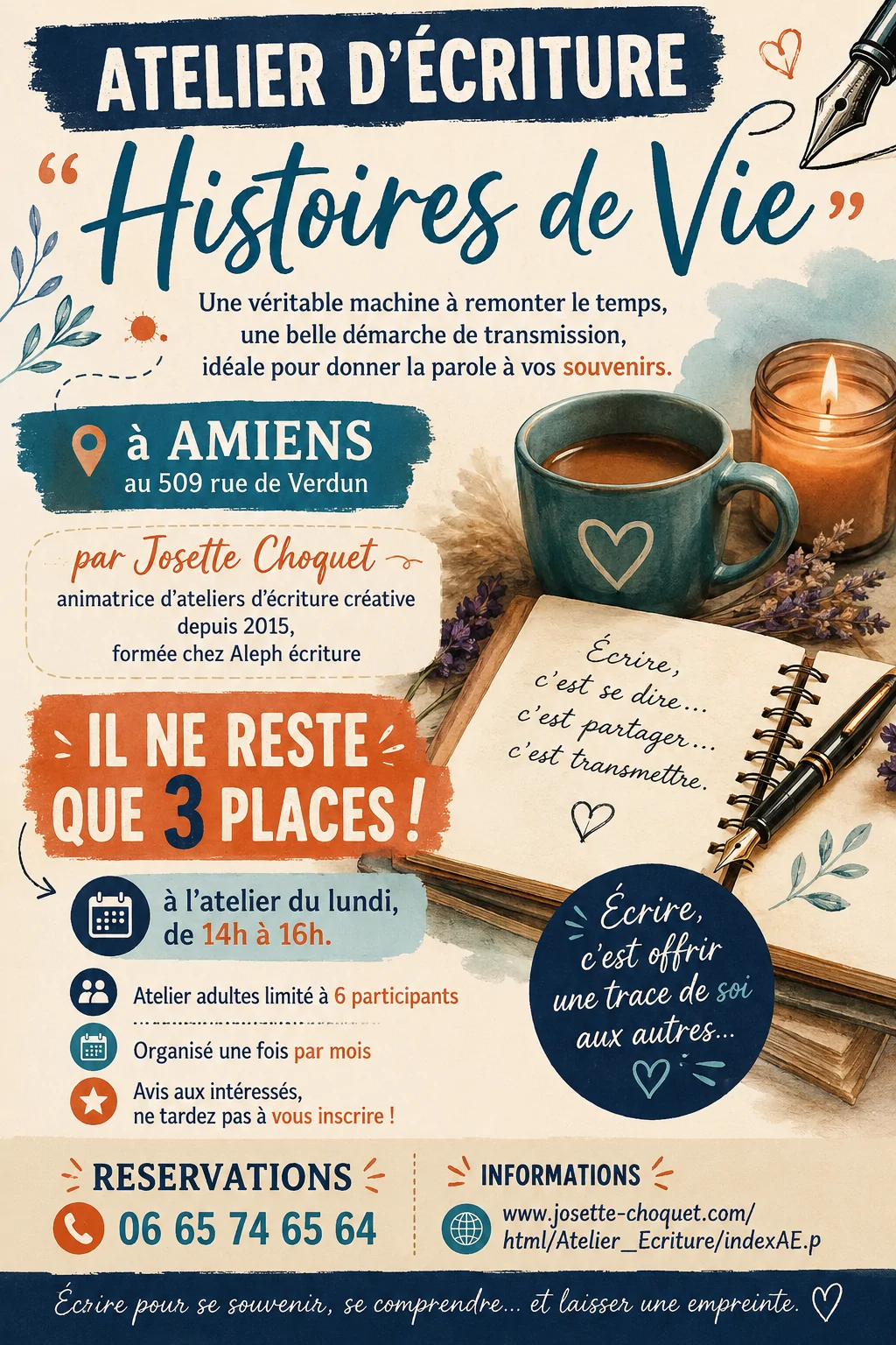 Atelier d'écriture " Histoires de vie "