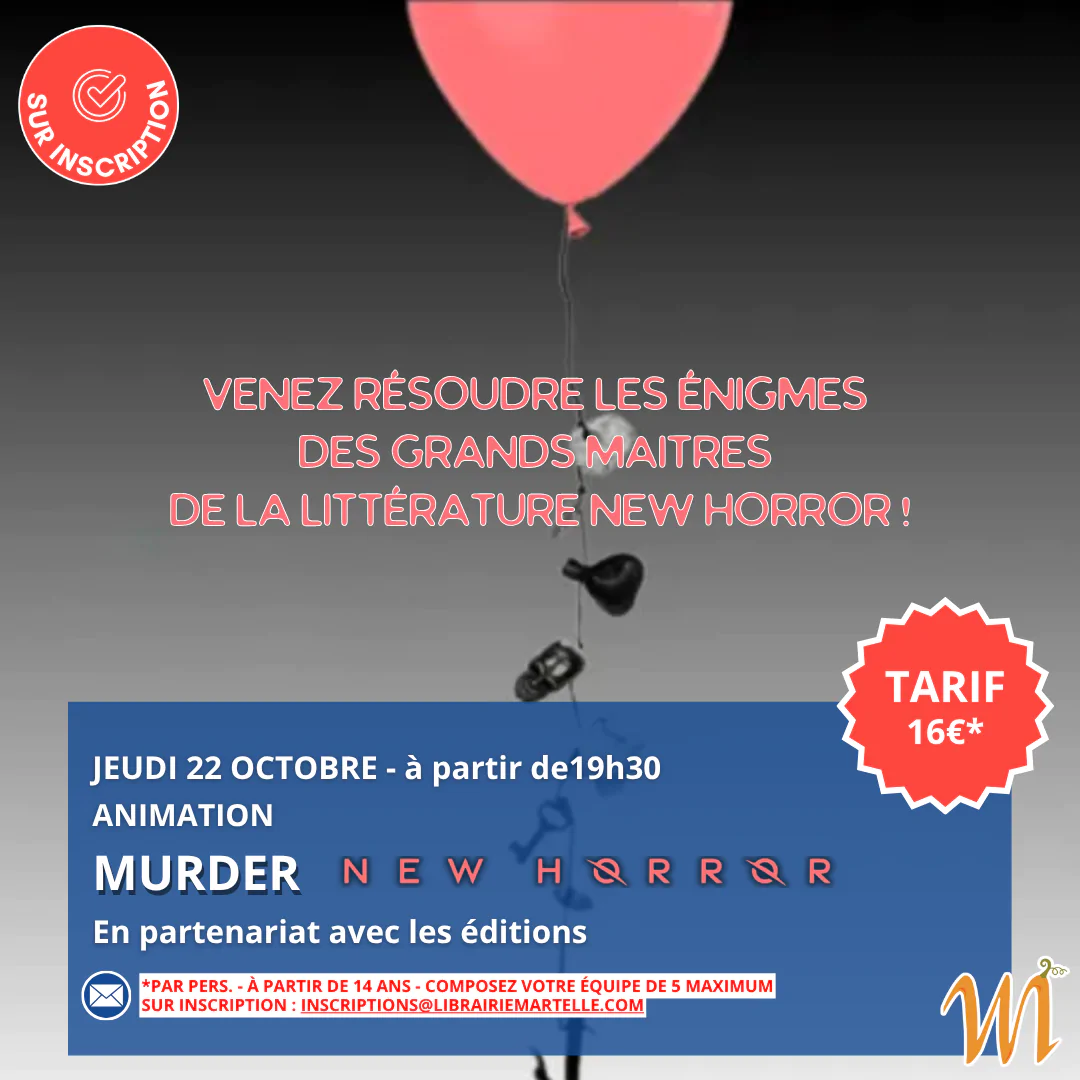 Murder party - New Horror à la Librairie Martelle