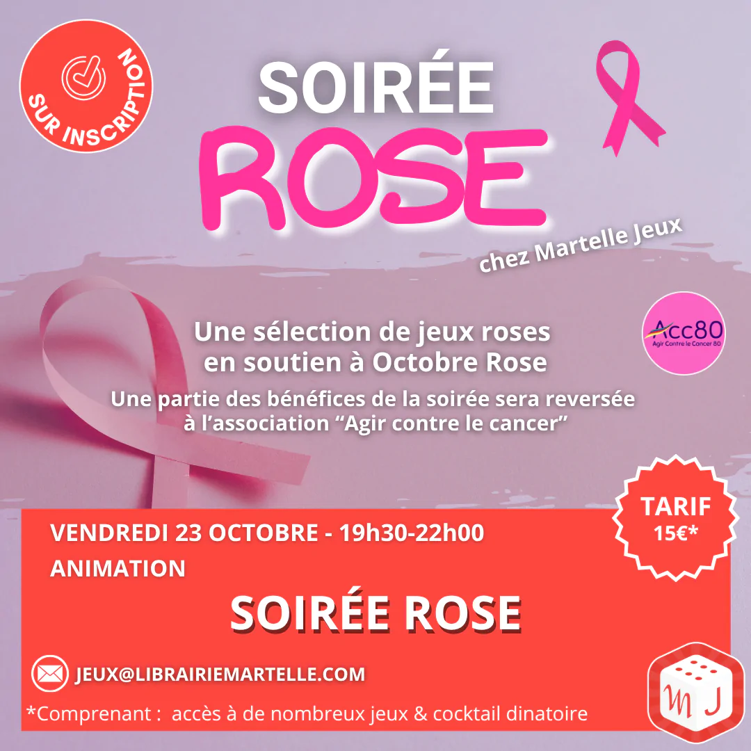 Soirée Rose chez Martelle Jeux