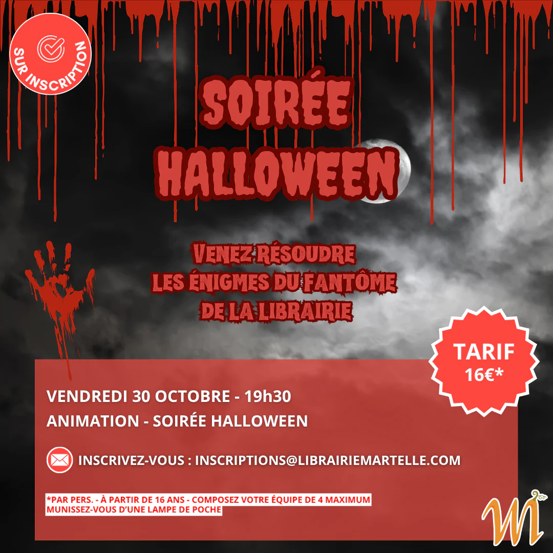 Soirée Halloween à la librairie Martelle
