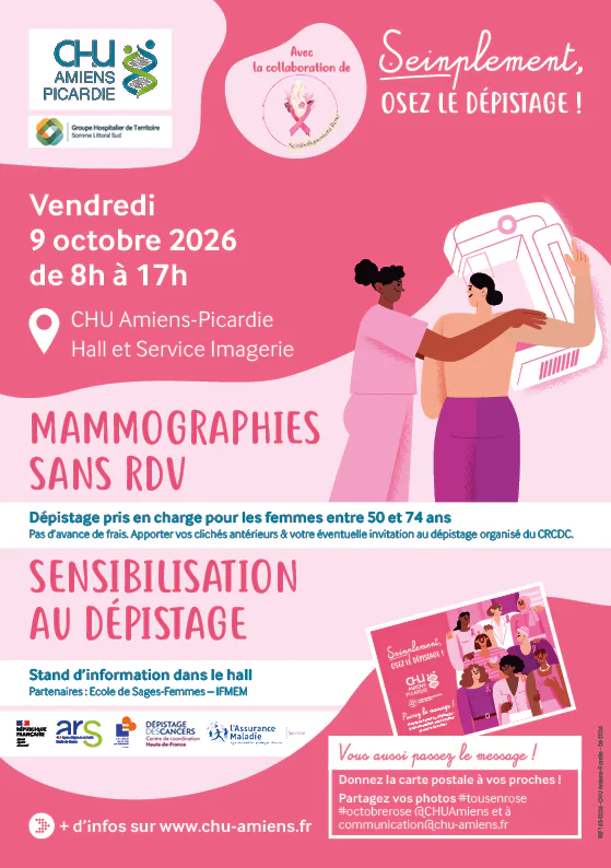 Octobre Rose : mammographies sans rendez-vous