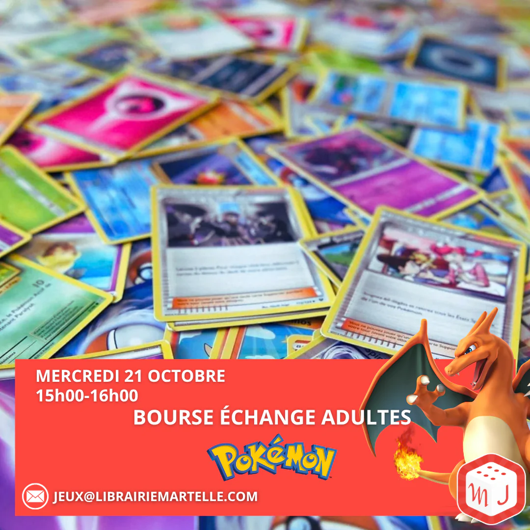 Bourse Pokémon pour Adultes chez Martelle jeux