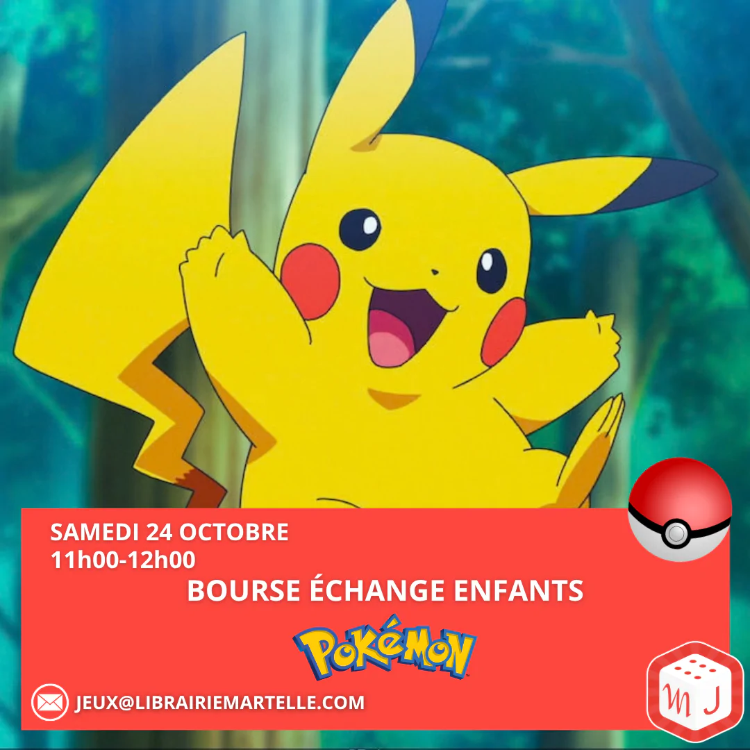 Bourse Pokémon pour enfants chez Martelle jeux