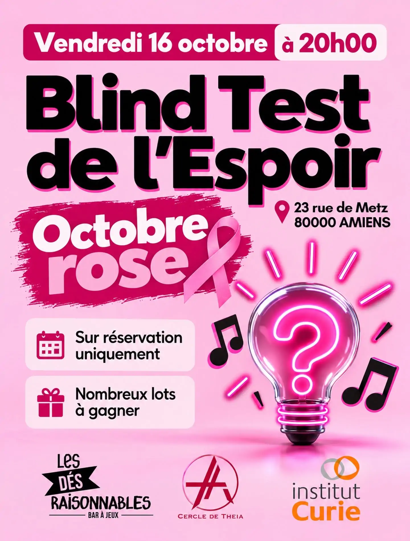 Blind Test de l’Espoir – Octobre Rose