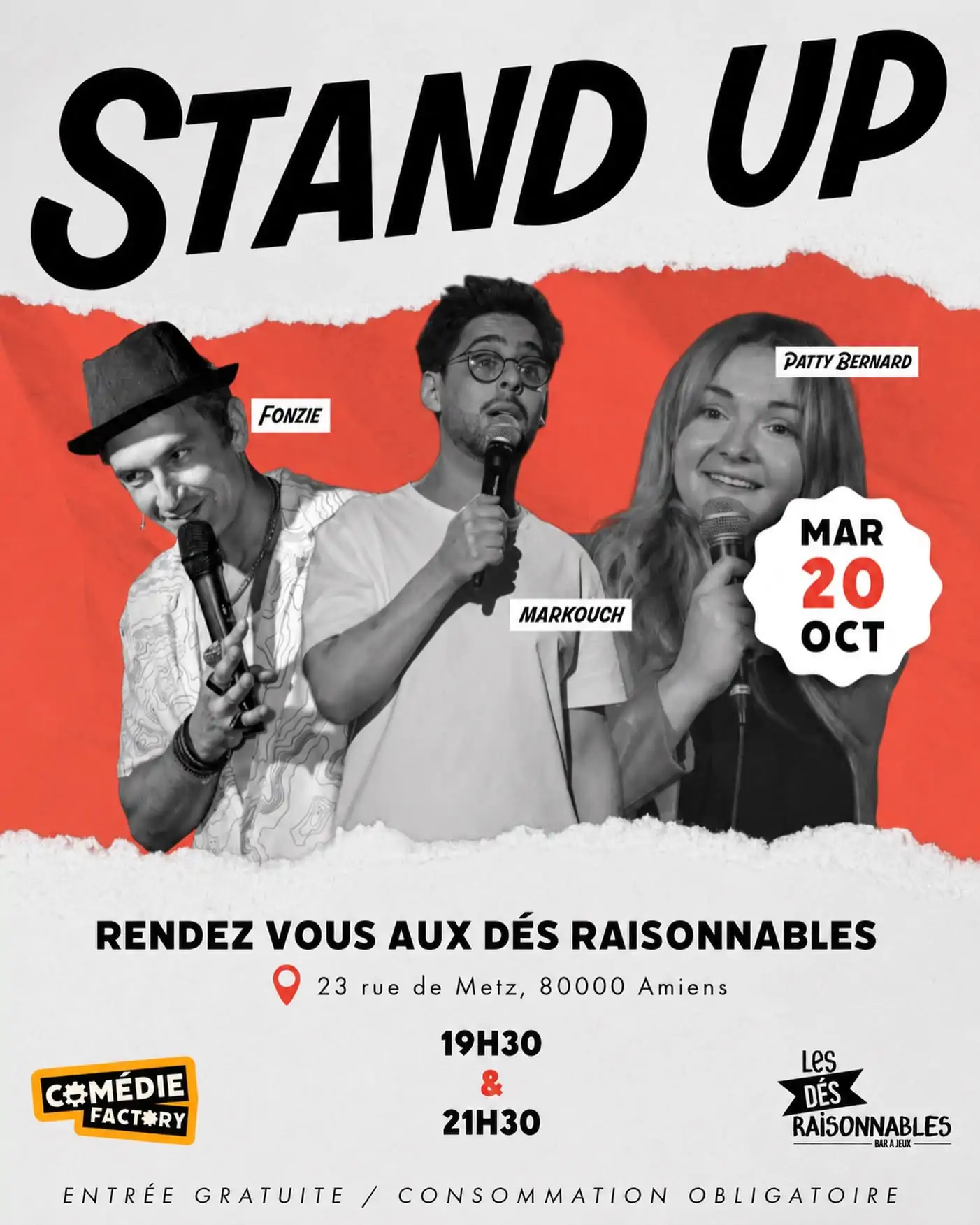 Stand Up – Comédie Factory aux Dés Raisonnables