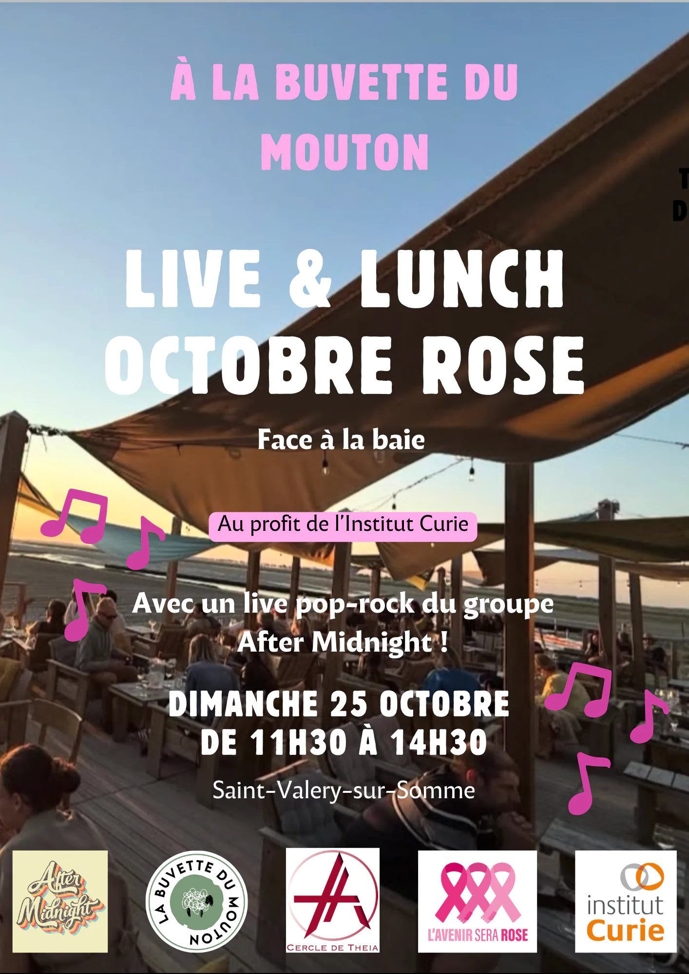 Live and Lunch octobre rose à St-Valery-sur-Somme