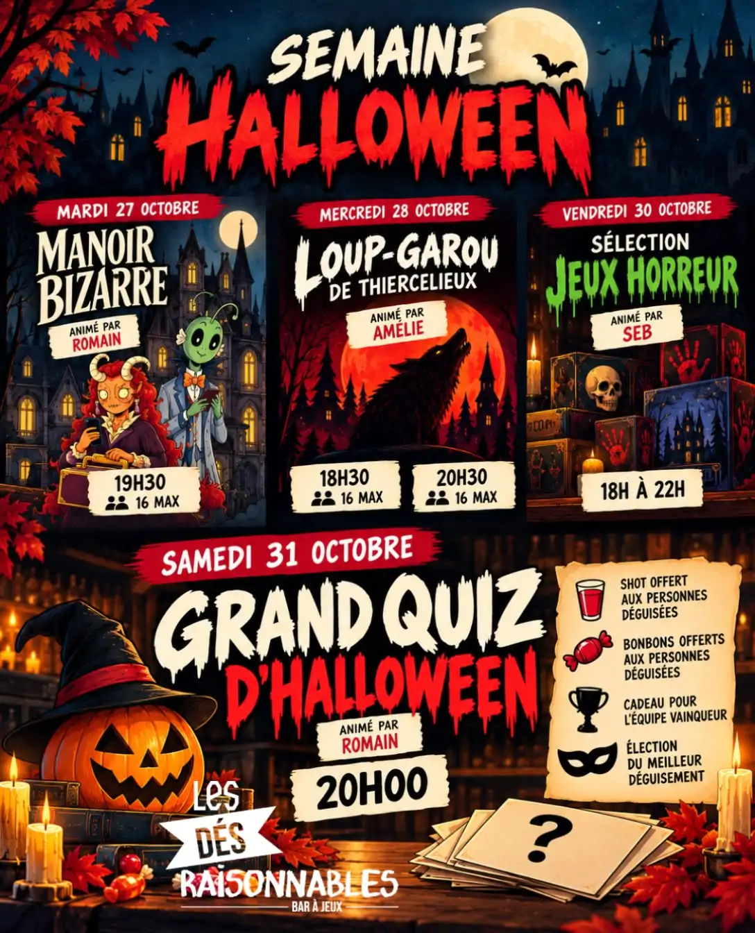 Semaine Halloween aux Dés Raisonnables